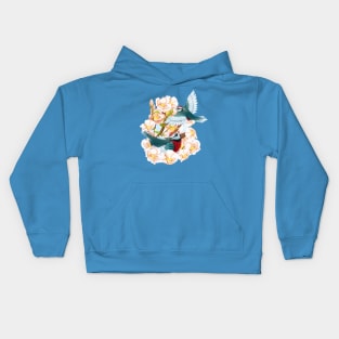 Full bloom | Spring birds Kids Hoodie